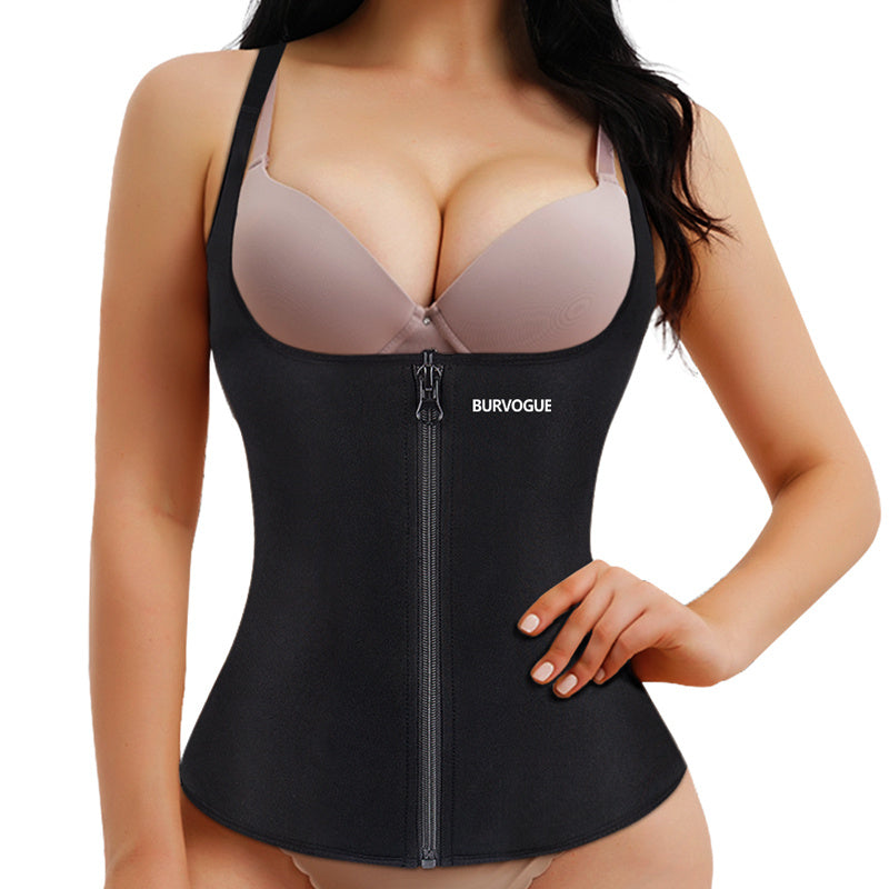 Burvogue Corset de taille gainant sous la poitrine Body en latex 